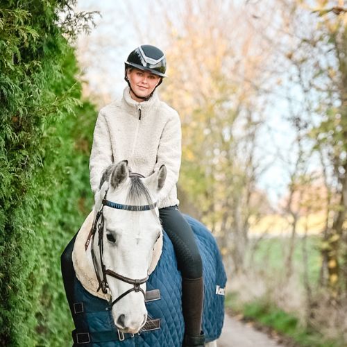 Beige Teddy Jacket Horse