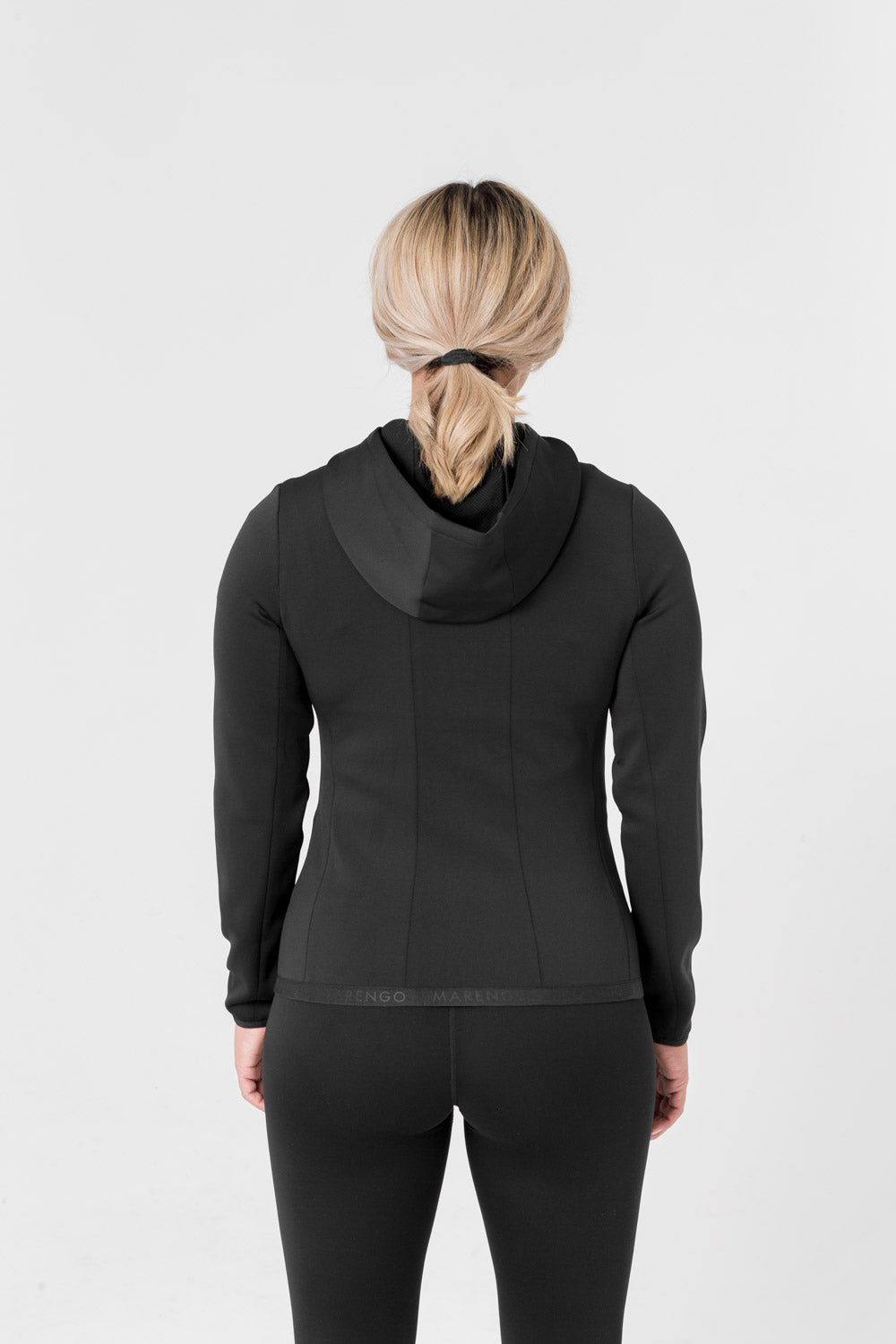 Black hybrid jacket back