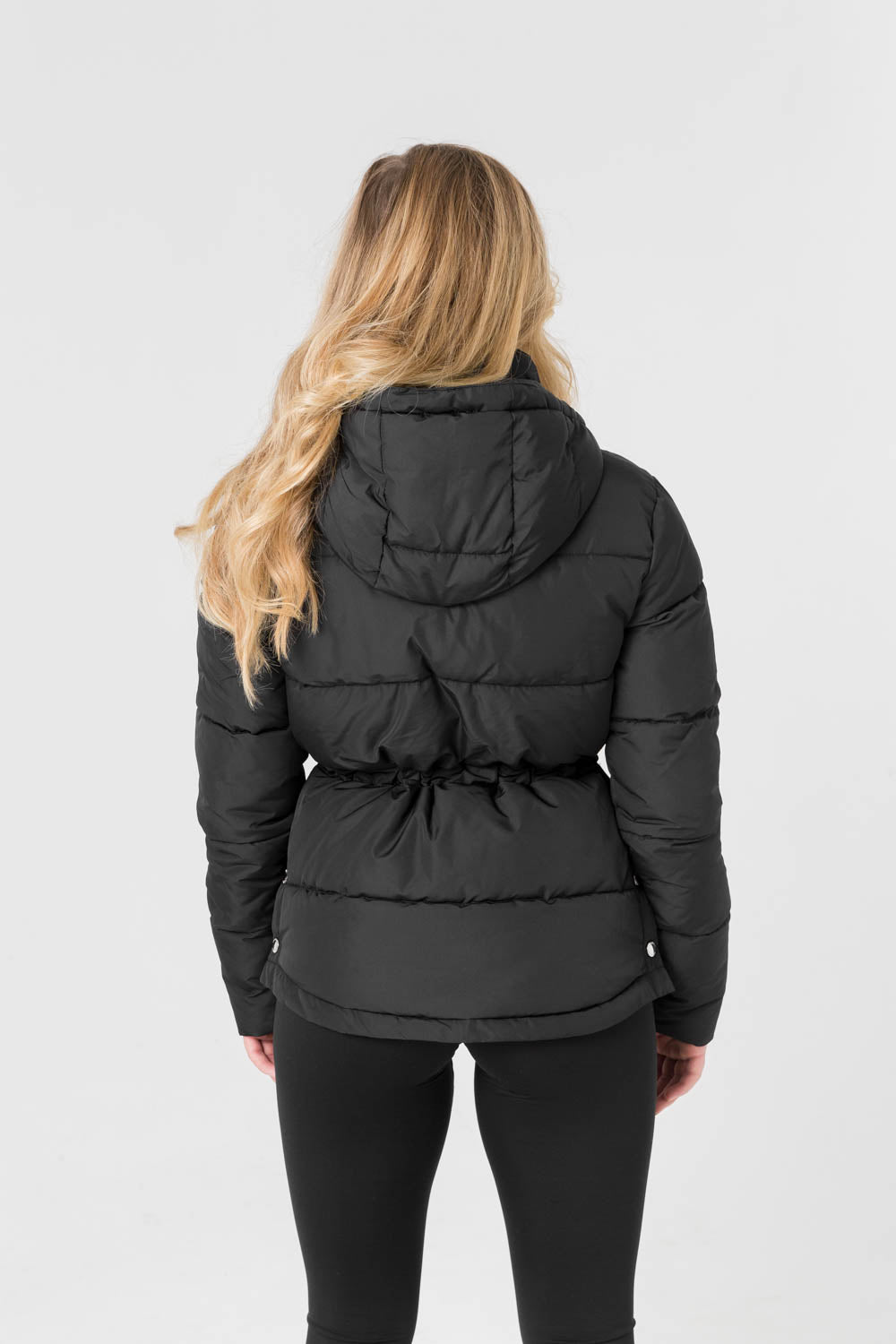 Black padded jacket back
