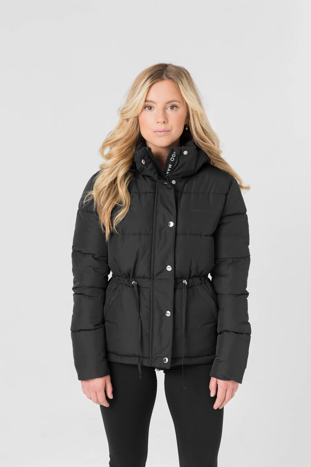 Black padded jacket front